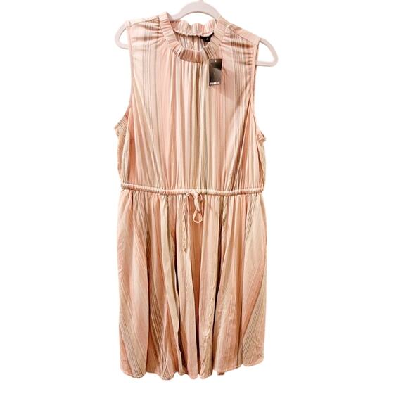 Torrid Womens Pink Striped Sleeveless Dress Size 2X NWT Pockets Summer Spring - Picture 1 of 10